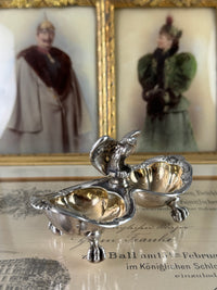 SY & WAGNER Silbernes Salzgefäß, Prinz Wilhelm, Kaiser Wilhelm II, ca. 1880