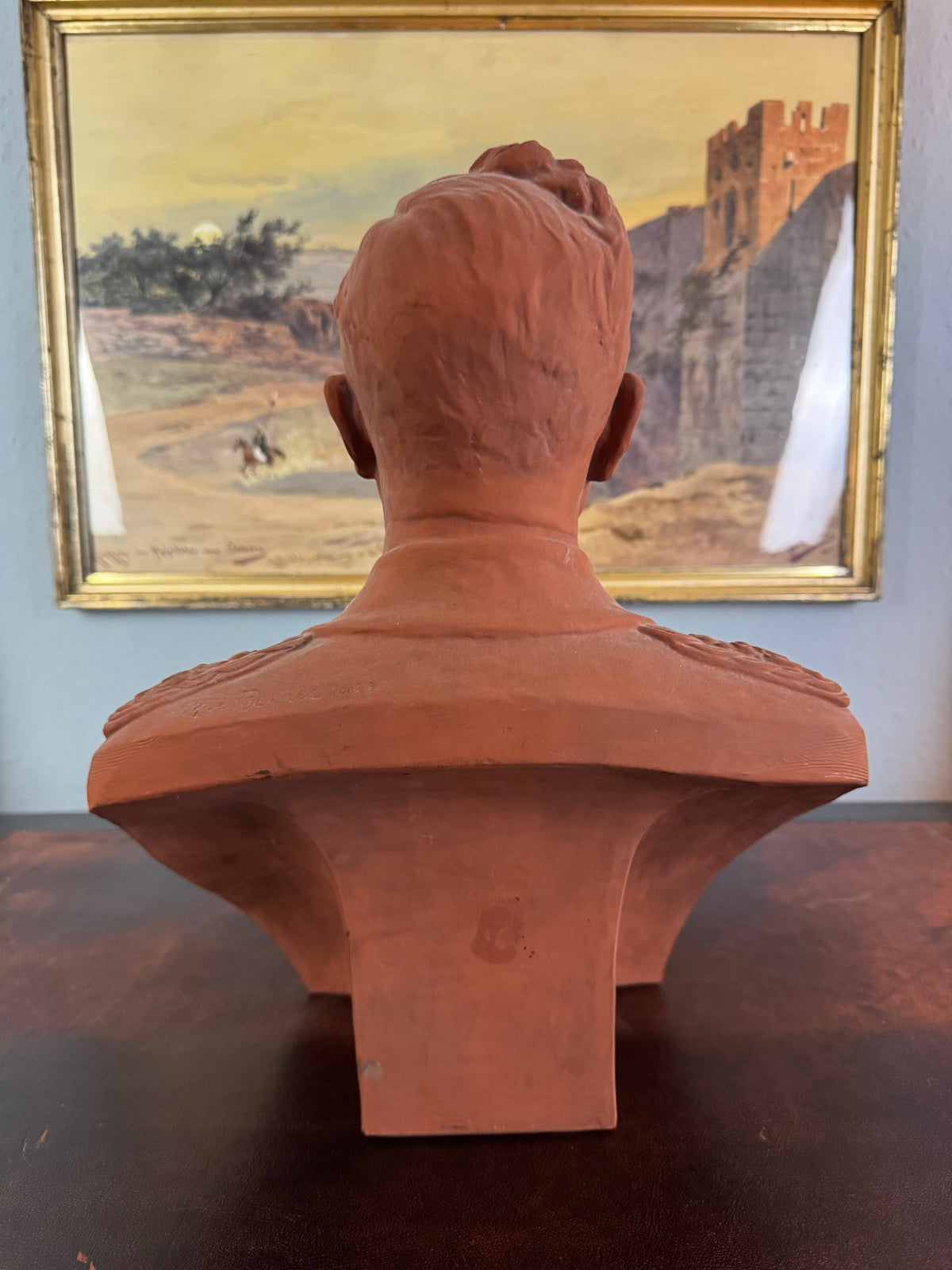 MAX BEZNER Terrakotta-Büste von Kaiser Wilhelm II., Cadinen, datiert 1928