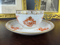 Neuosier Tasse und Untertasse 1894 & 1895 – Kaiser Wilhelm II., KPM Berlin, kaiserliches Porzellan