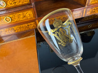 Kaiserliches Wasserglas & Portweinglas Wilhelm II. IRW Monogramm um 1900