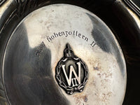 Antiker Silberteller Kaiser Wilhelm II., SMY Hohenzollern, Otto Hintze Berlin