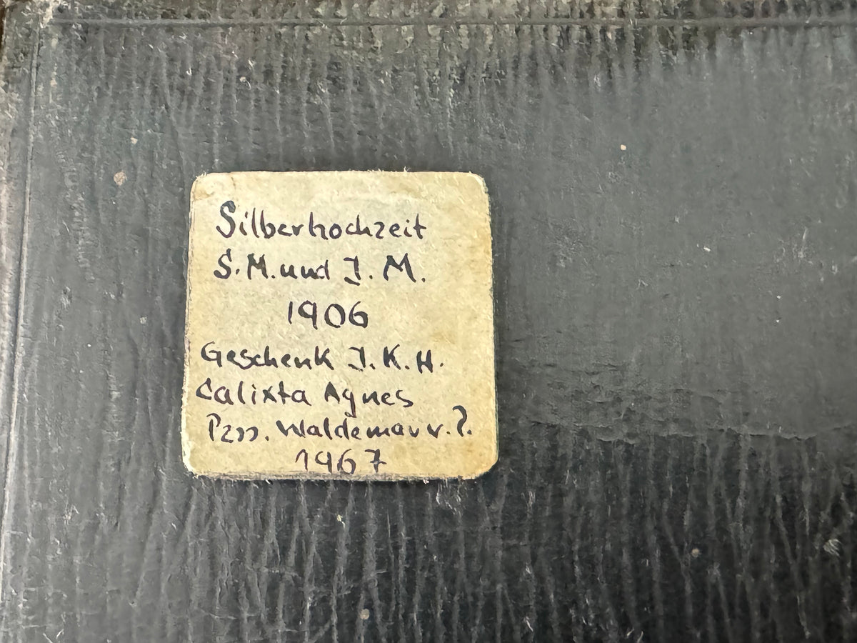 Geschenkrahmen Silberne Hochzeit Kaiser Wilhelm und Kaiserin Auguste Victoria, datiert 1906