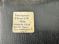 Geschenkrahmen Silberne Hochzeit Kaiser Wilhelm und Kaiserin Auguste Victoria, datiert 1906