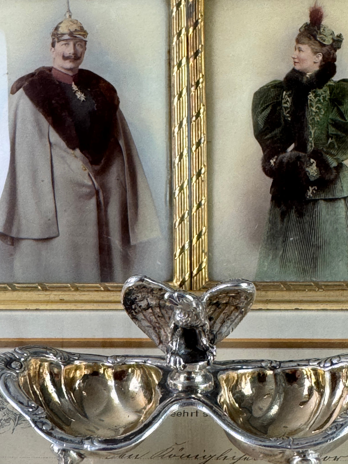SY & WAGNER Silbernes Salzgefäß, Prinz Wilhelm, Kaiser Wilhelm II, ca. 1880