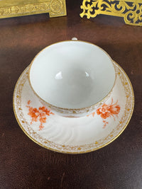 Tasse et soucoupe Neuosier, Kaiser Guillaume II, datées de 1894 et 1897