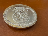 Seltene Porträtmedaille von Prinz Adalbert von Preußen 1915 von Hermann Peter mit originaler Begleitkarte und Etui