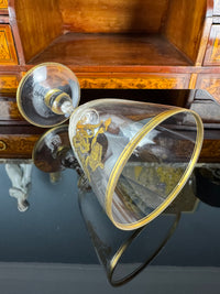 Kaiserliches Wasserglas & Portweinglas Wilhelm II. IRW Monogramm um 1900