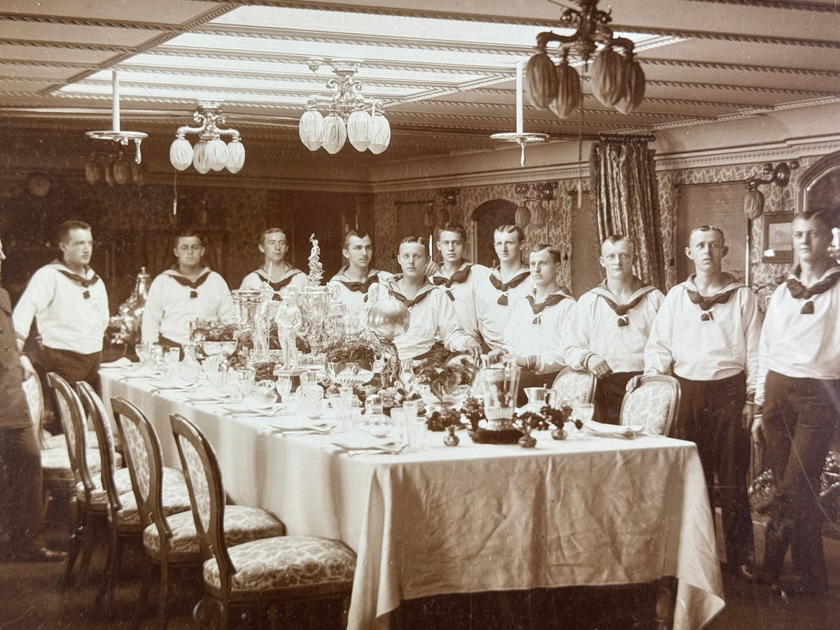 Antiker Silberteller Kaiser Wilhelm II., SMY Hohenzollern, Otto Hintze Berlin