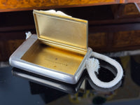 Silbernes Zigarettenetui aus dem Besitz von Kronprinz Wilhelm von Preußen mit Kaiserkrone,  J. B. Werner Berlin
