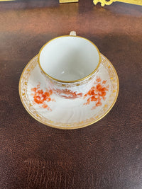 Neuosier Mokkatasse und Untertasse, Kaiser Wilhelm II., datiert 1908 und 1913