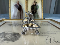 SY & WAGNER Silbernes Salzgefäß, Prinz Wilhelm, Kaiser Wilhelm II, ca. 1880