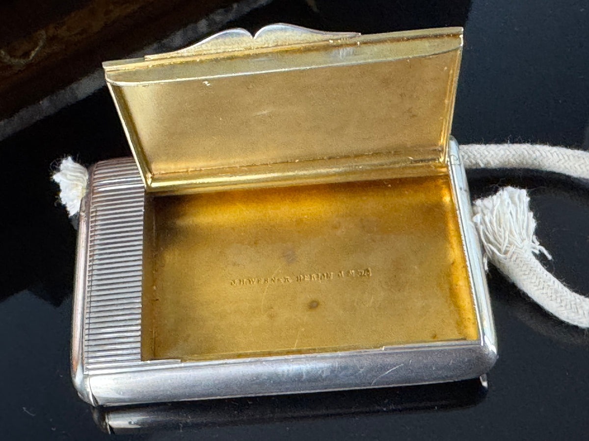 Silbernes Zigarettenetui aus dem Besitz von Kronprinz Wilhelm von Preußen mit Kaiserkrone,  J. B. Werner Berlin