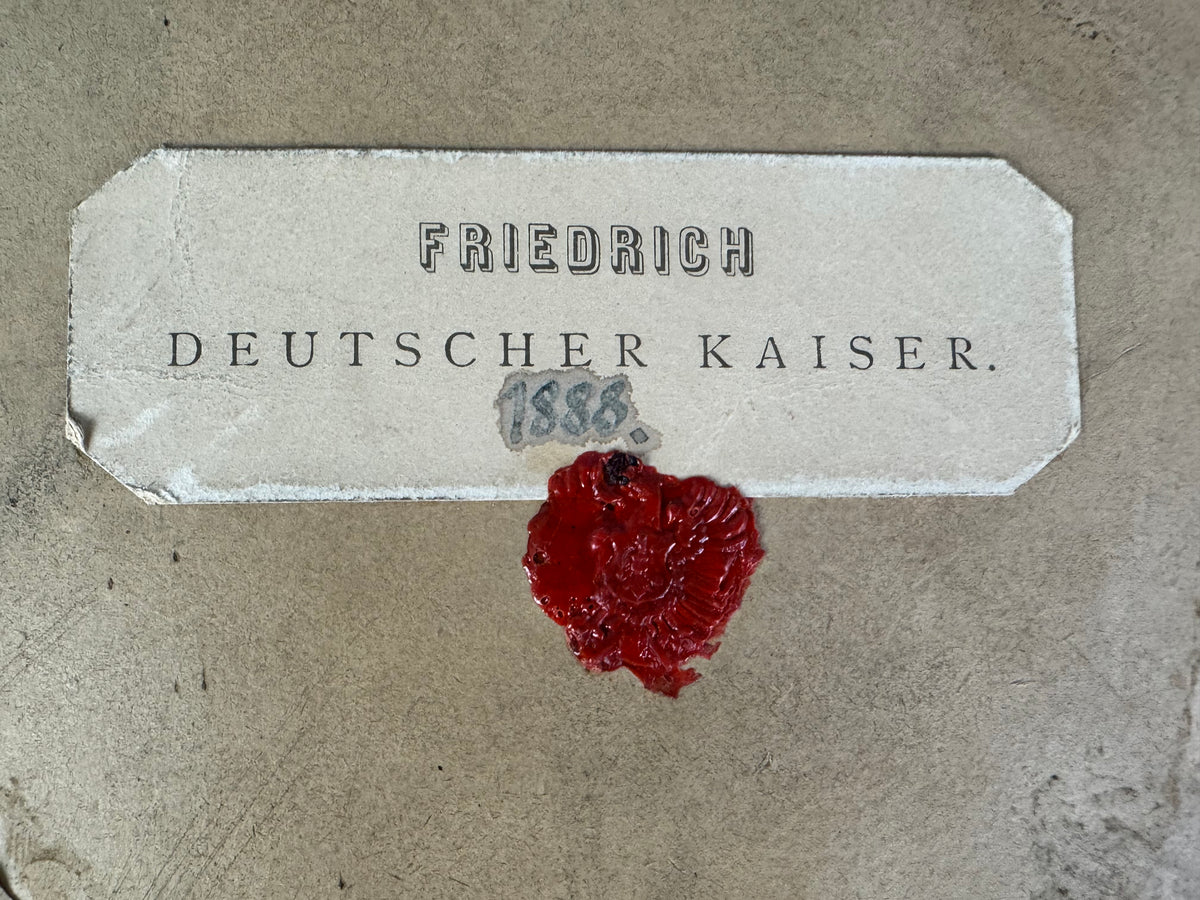 Geschenkrahmen mit einem Portrait von Kaiser Friedrich III., 1888