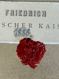 Geschenkrahmen mit einem Portrait von Kaiser Friedrich III., 1888