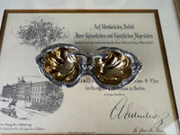 SY & WAGNER Silbernes Salzgefäß, Prinz Wilhelm, Kaiser Wilhelm II, ca. 1880