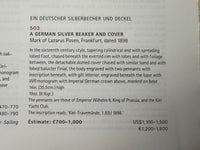 Kaiserliche Segeltrophäe „Kiel–Travemünde 1898“ – Silberpokal für die Yacht Iduna von Kaiser Wilhelm II