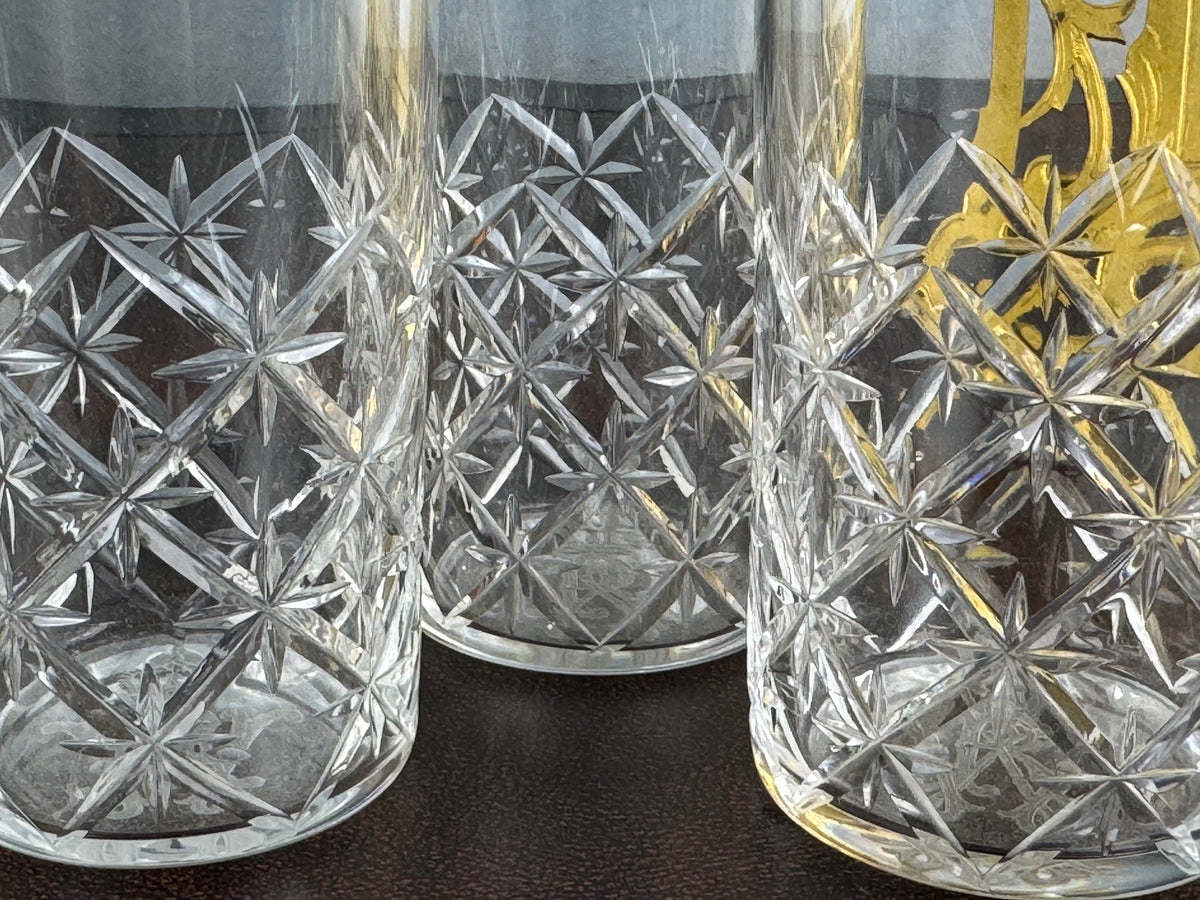 Six grands verres à eau, Guillaume II, vers 1890