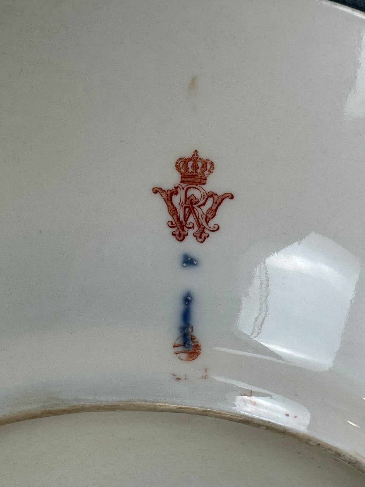 Neuosier Große Servierplatte, Kaiser Wilhelm II, ca. 1900