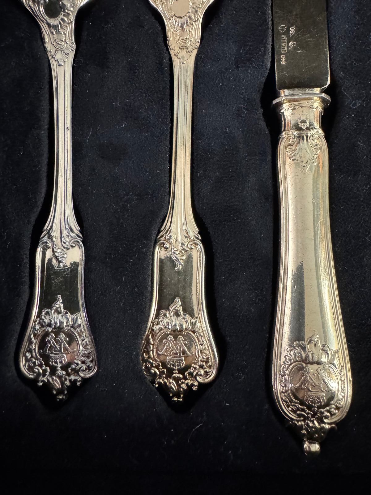 Vergoldetes Silber-Besteck, Rokoko Service, Kaiser Wilhelm II