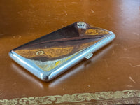 kaiserliches Zigarettenetui der Kronprinzessin Cecilie aus 800 Silber mit Diamantmonogramm, Goldkrone und originaler Friedländer-Schatulle.