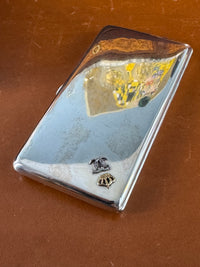 kaiserliches Zigarettenetui der Kronprinzessin Cecilie aus 800 Silber mit Diamantmonogramm, Goldkrone und originaler Friedländer-Schatulle.
