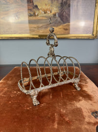 Antikes Toast Rack Kaiser Wilhelm II., Silber von H.J. Wilm Berlin, 1903