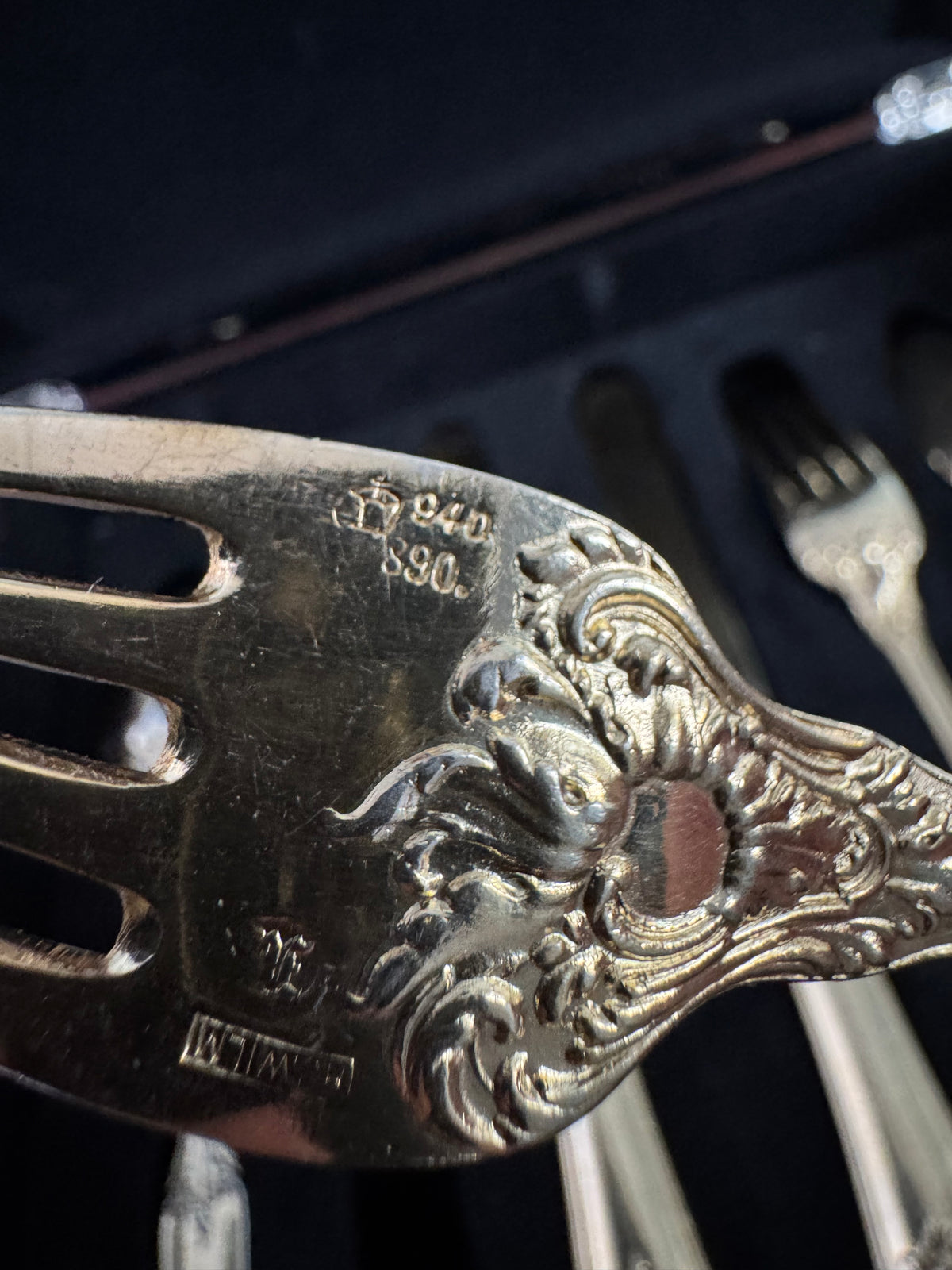 Vergoldetes Silber-Besteck, Rokoko Service, Kaiser Wilhelm II