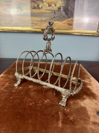 Antikes Toast Rack Kaiser Wilhelm II., Silber von H.J. Wilm Berlin, 1903