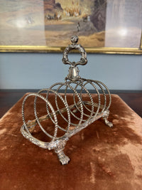 Antikes Toast Rack Kaiser Wilhelm II., Silber von H.J. Wilm Berlin, 1903