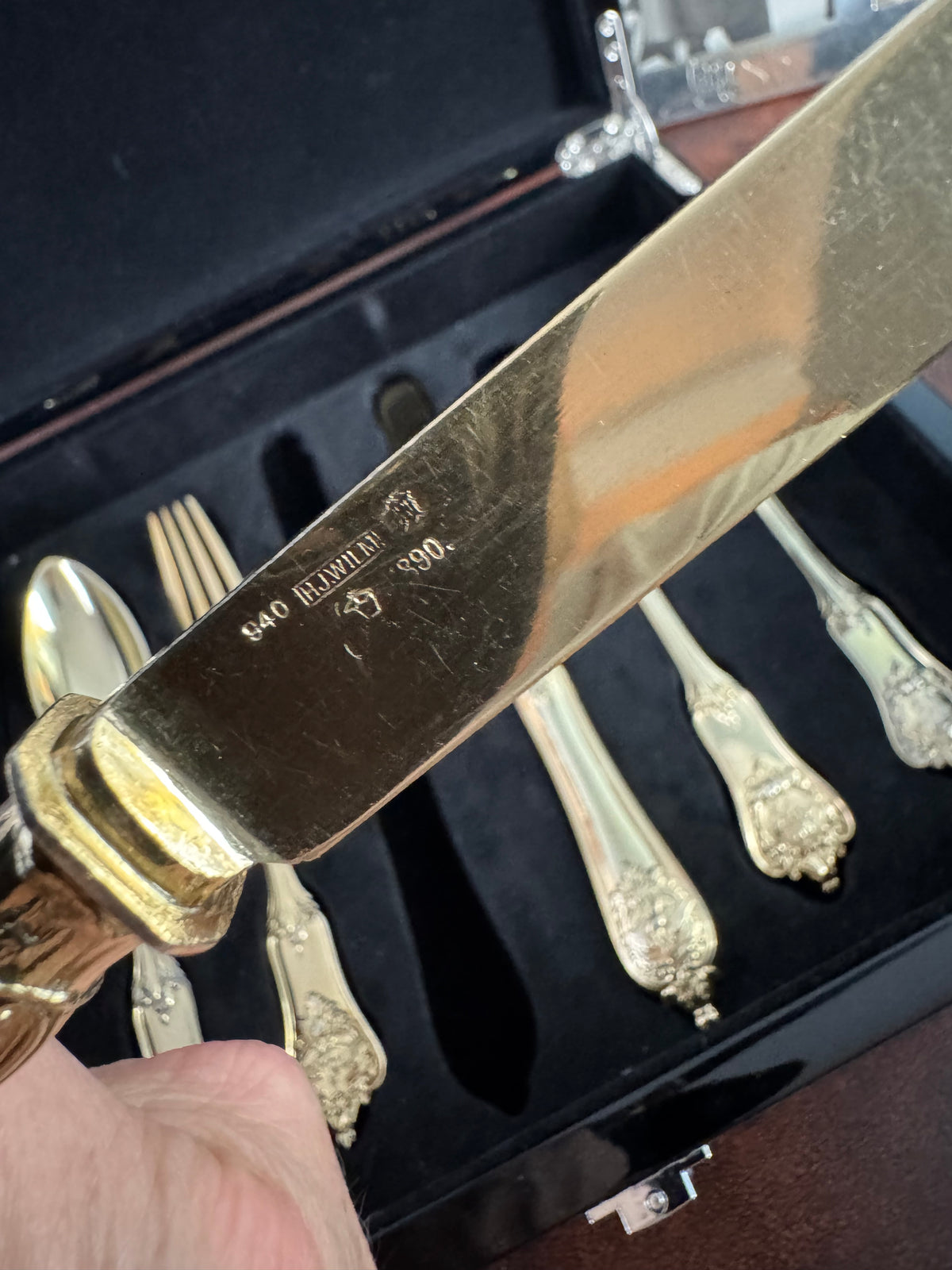 Vergoldetes Silber-Besteck, Rokoko Service, Kaiser Wilhelm II