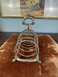 Antikes Toast Rack Kaiser Wilhelm II., Silber von H.J. Wilm Berlin, 1903
