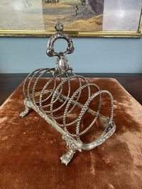 Antikes Toast Rack Kaiser Wilhelm II., Silber von H.J. Wilm Berlin, 1903