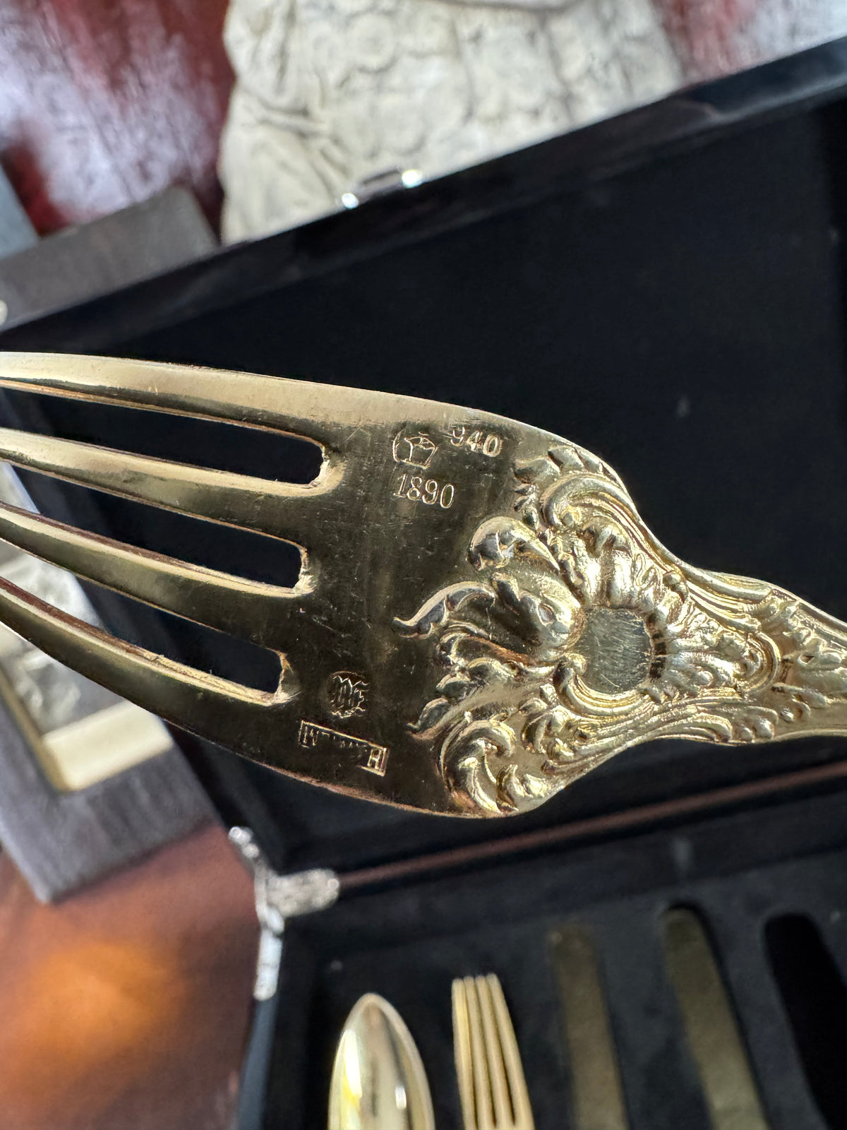 Vergoldetes Silber-Besteck, Rokoko Service, Kaiser Wilhelm II