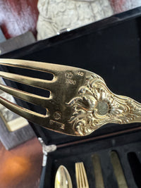 Vergoldetes Silber-Besteck, Rokoko Service, Kaiser Wilhelm II