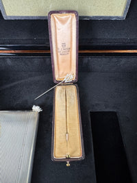 Silberne Geschenknadel aus dem Besitz von Kronprinz Wilhelm von Preußen mit Kaiserkrone, H. J. Wilm