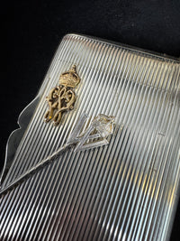 Silberne Geschenknadel aus dem Besitz von Kronprinz Wilhelm von Preußen mit Kaiserkrone, H. J. Wilm