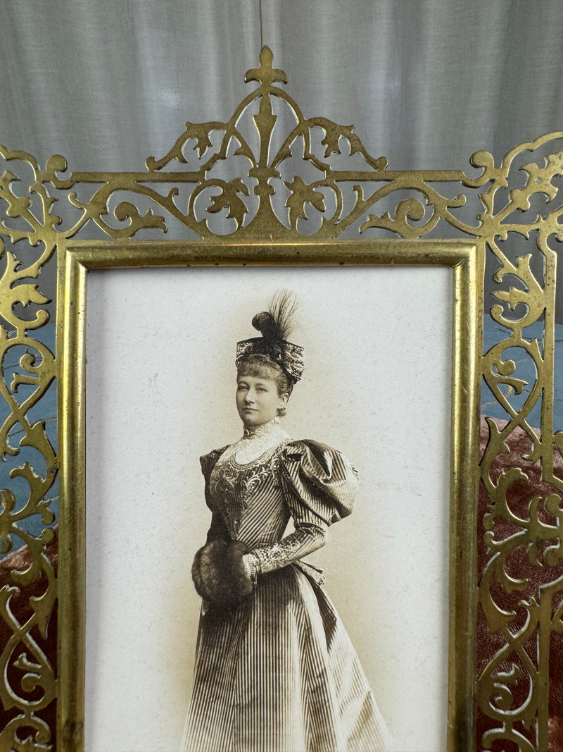 Fotografie im Messingrahmen, Kaiserin Auguste Victoria, ca. 1897